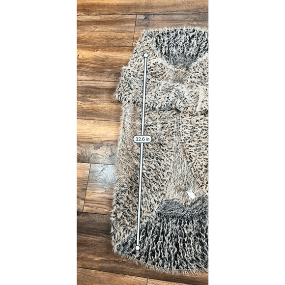 Vintage‎ Concept Cardigan Open Front Neutral Minimalist Faux Fur Woman’s XL NWT - Picture 7 of 16